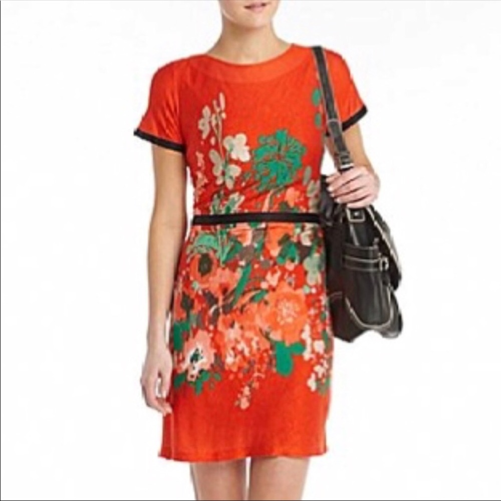 MNG by Mango  Orange floral dress